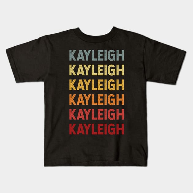 Kayleigh Name Vintage Retro Gift Called Kayleigh Kids T-Shirt by CoolDesignsDz